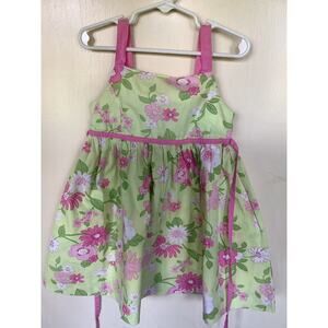 Pink and Floral Savannah Summer Dress 4T